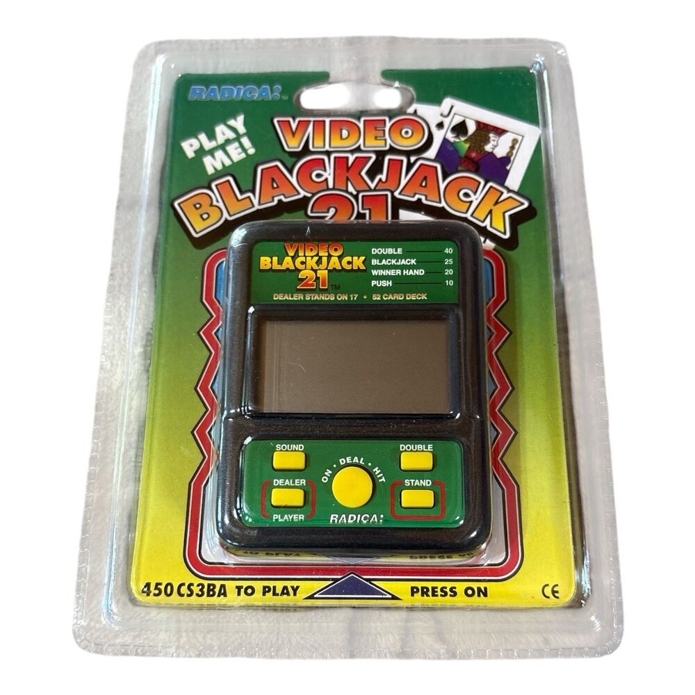 Vintage Radica Video Blackjack 21 Handheld Game Model 450 NIB